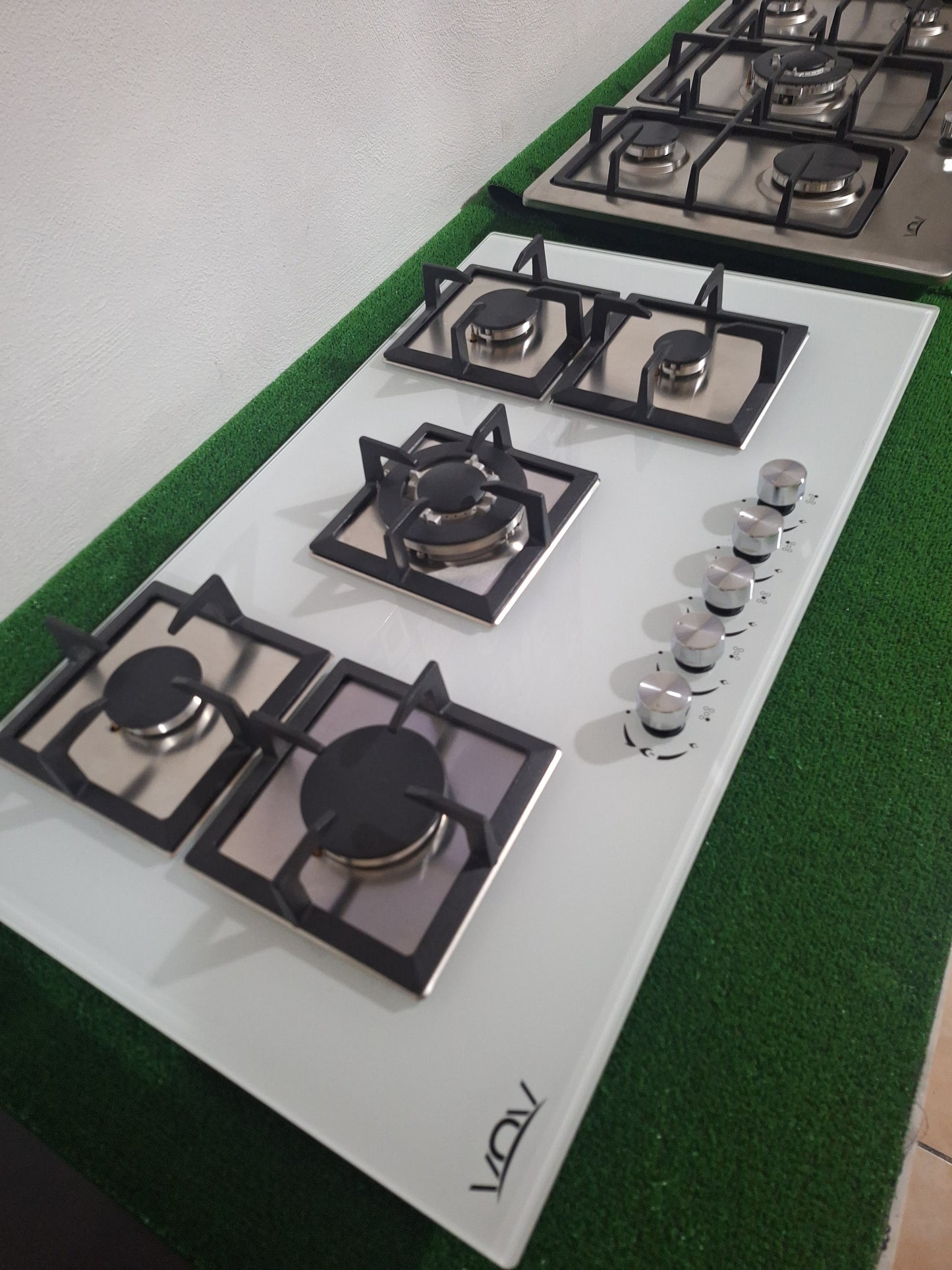 VETROCERAMICA BIANCO 90 CM DOPPIAGHISA VOV (GRIGLIA QUADRA)